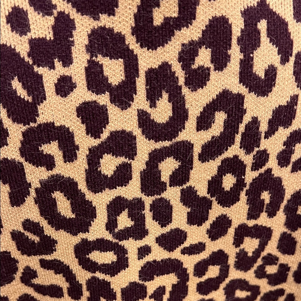 Leopard Print Sweater Knit  Women's Blazer - Picture 5 of 7